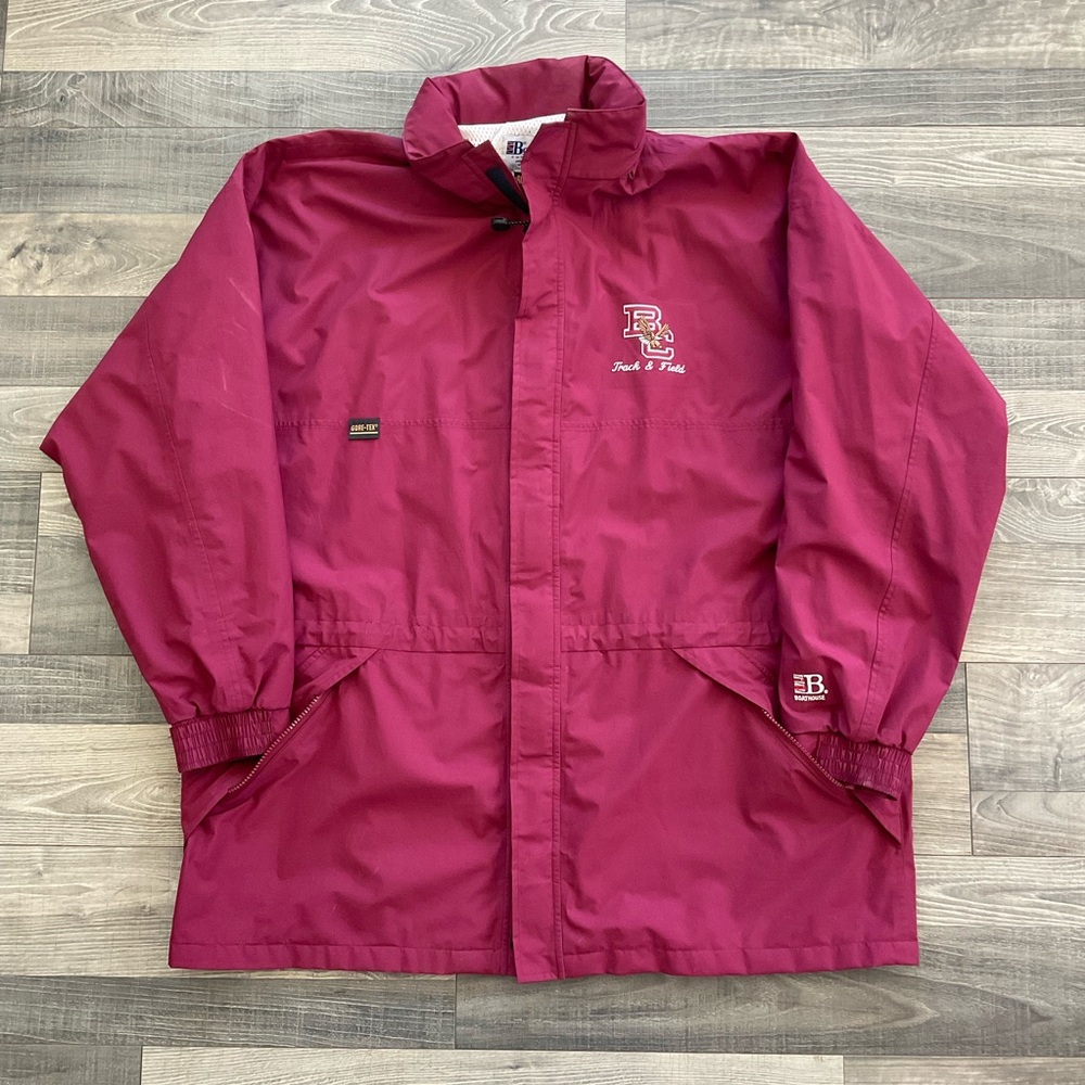 Boston College BC Eagles Track Field Jacket Men’s XXL Maroon Gore-Tex Boathouse